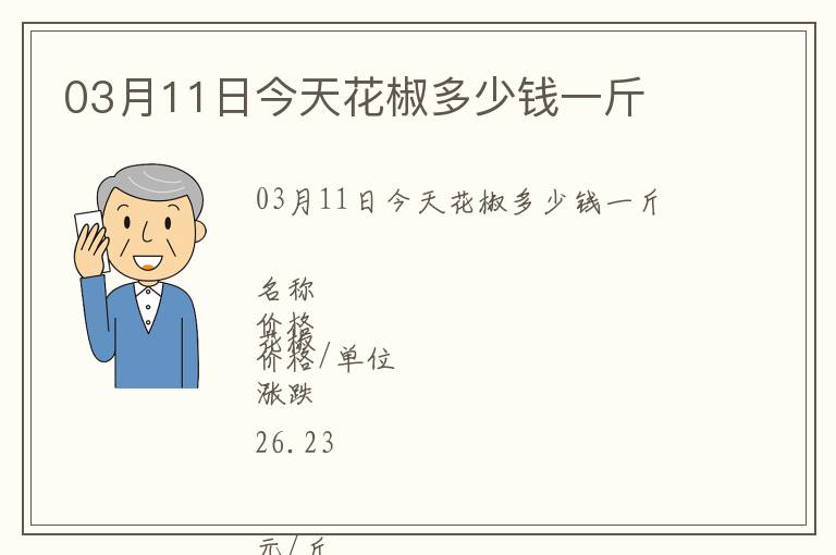 03月11日今天花椒多少錢一斤