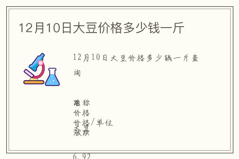 12月10日大豆價格多少錢一斤