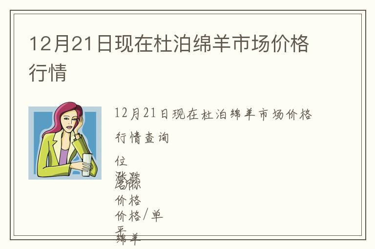 12月21日現在杜泊綿羊市場價格行情