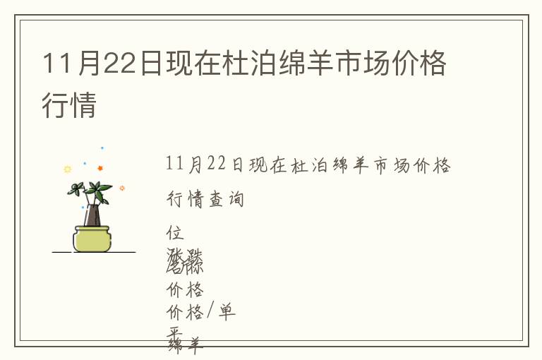 11月22日現(xiàn)在杜泊綿羊市場價(jià)格行情