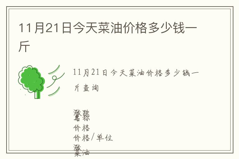 11月21日今天菜油價格多少錢一斤