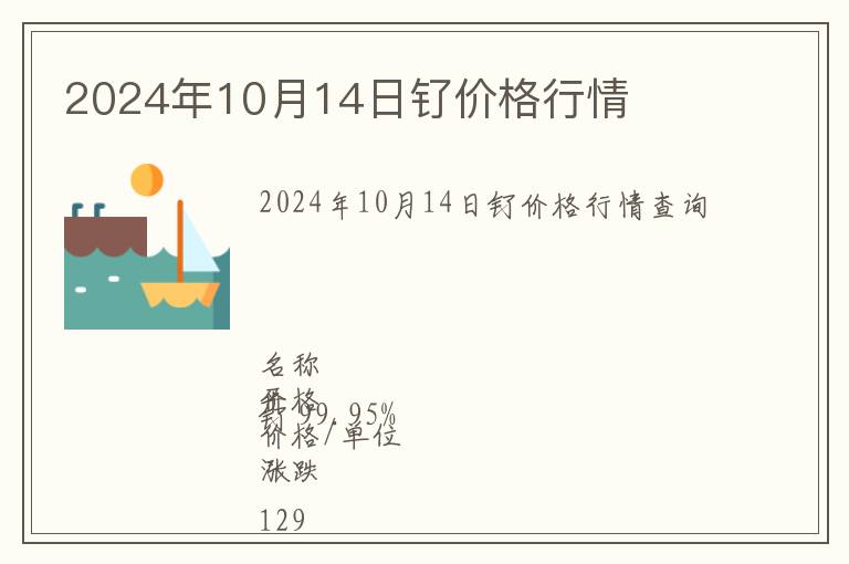 2024年10月14日釕價(jià)格行情