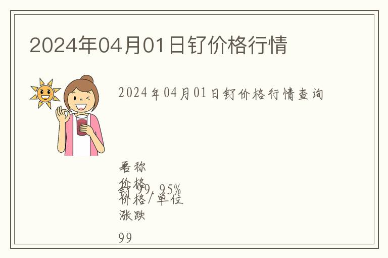 2024年04月01日釕價(jià)格行情