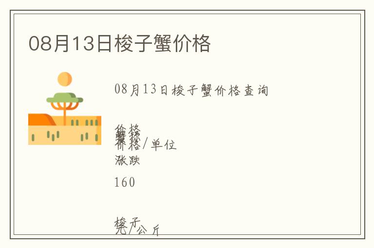 08月13日梭子蟹價格