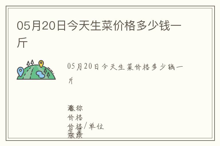 05月20日今天生菜價格多少錢一斤