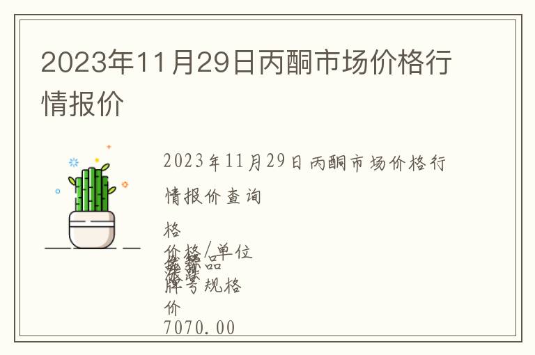 2023年11月29日丙酮市場(chǎng)價(jià)格行情報(bào)價(jià)