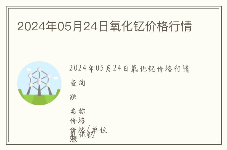 2024年05月24日氧化釔價(jià)格行情