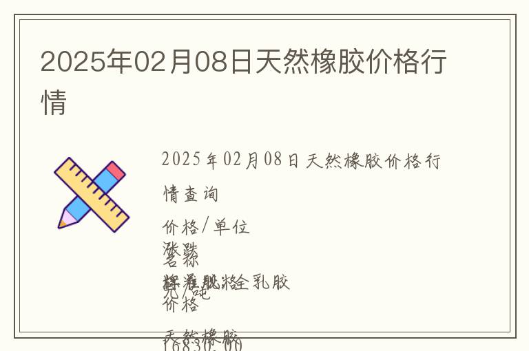 2025年02月08日天然橡膠價(jià)格行情