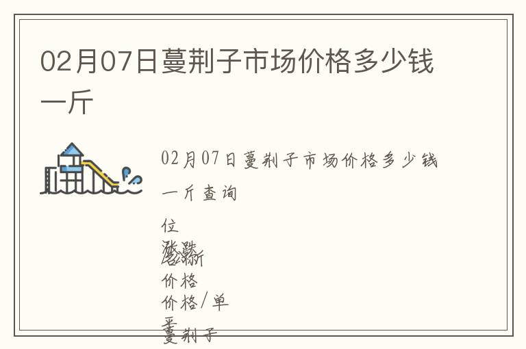 02月07日蔓荊子市場價格多少錢一斤