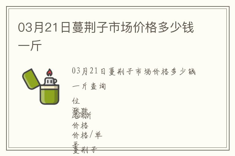03月21日蔓荊子市場價格多少錢一斤