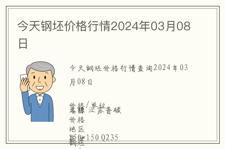今天鋼坯價格行情2024年03月08日