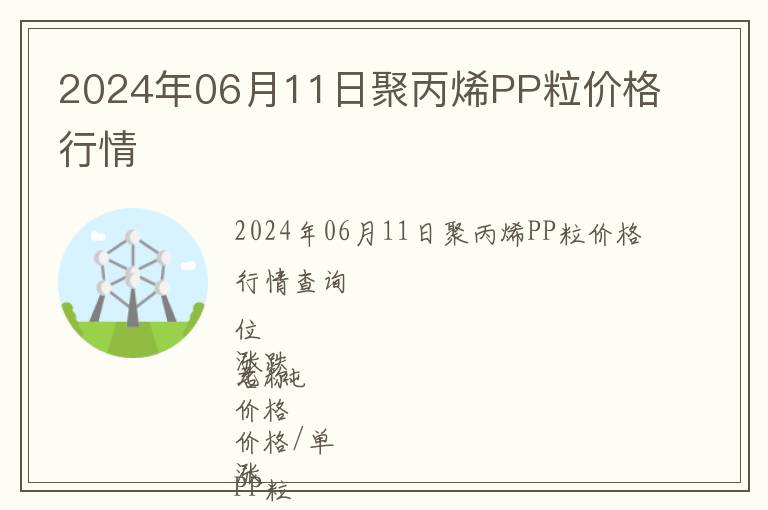 2024年06月11日聚丙烯PP粒價格行情