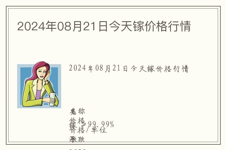 2024年08月21日今天鎵價格行情