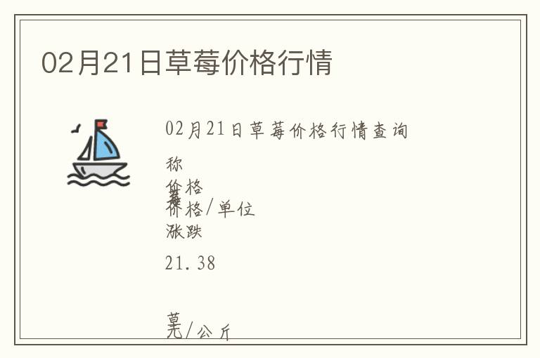 02月21日草莓價格行情