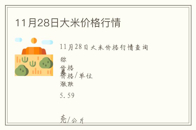 11月28日大米價格行情