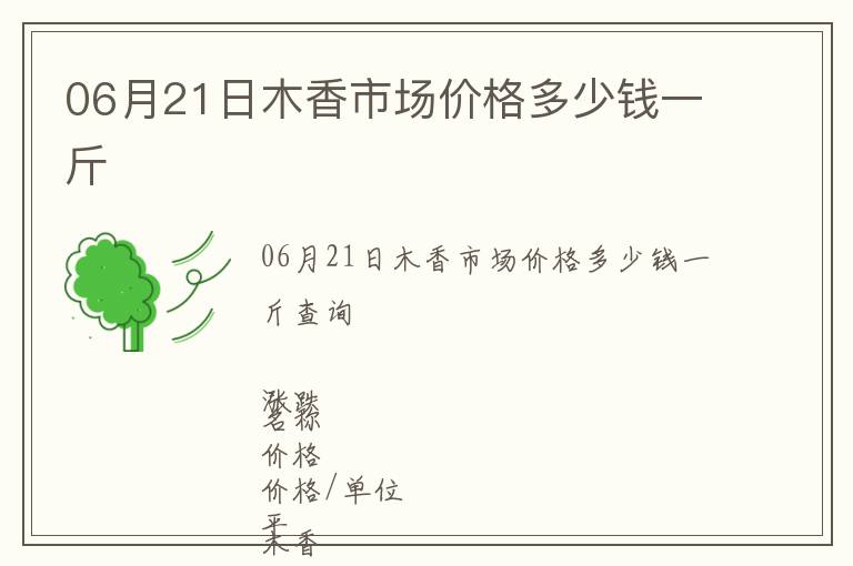 06月21日木香市場價格多少錢一斤