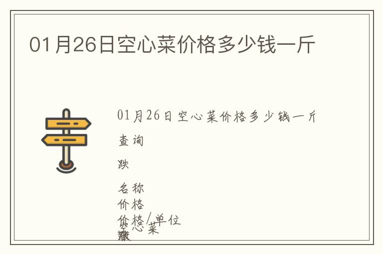 01月26日空心菜價格多少錢一斤