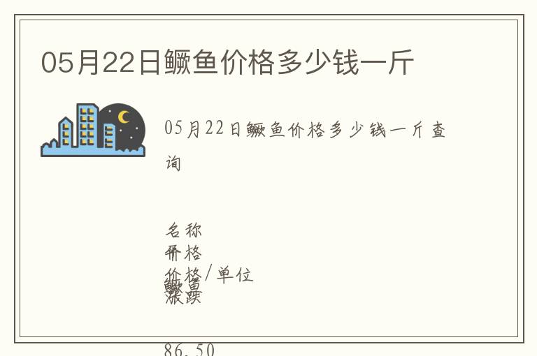 05月22日鱖魚價格多少錢一斤