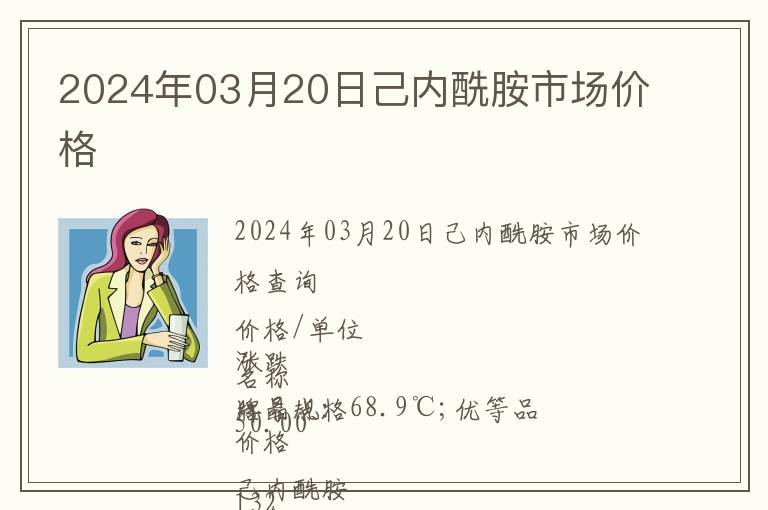 2024年03月20日己內酰胺市場價格