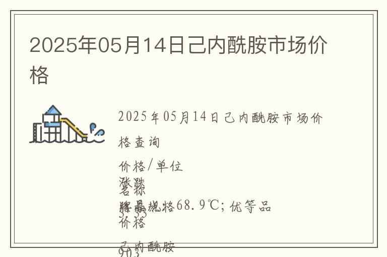 2025年05月14日己內酰胺市場價格