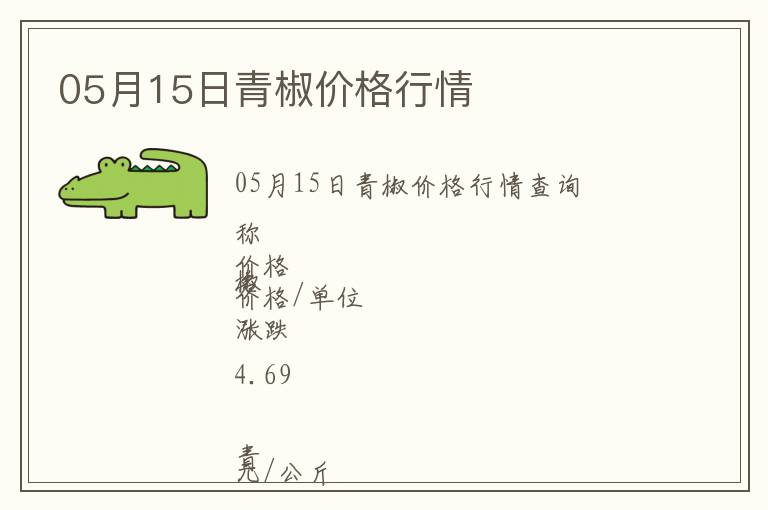 05月15日青椒價格行情