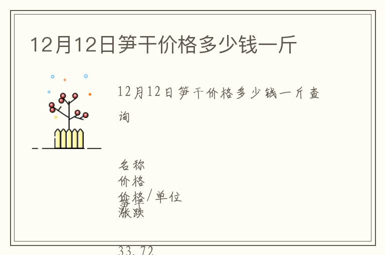 12月12日筍干價(jià)格多少錢一斤