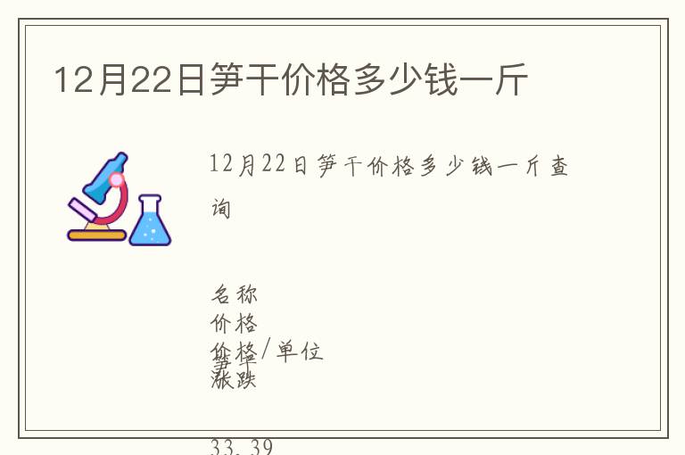12月22日筍干價格多少錢一斤