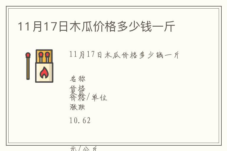 11月17日木瓜價(jià)格多少錢一斤