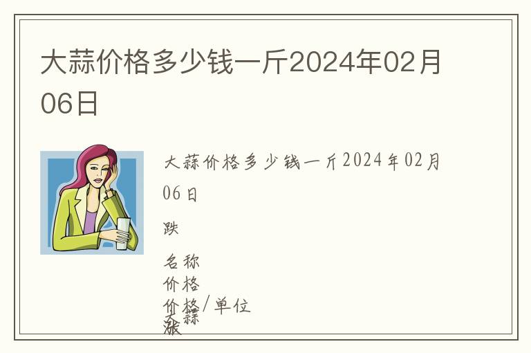 大蒜價格多少錢一斤2024年02月06日