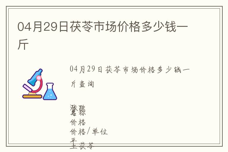 04月29日茯苓市場價格多少錢一斤