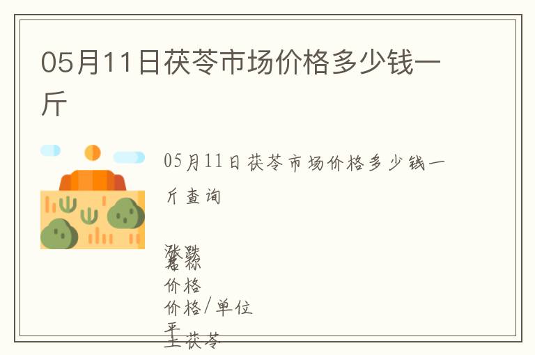 05月11日茯苓市場(chǎng)價(jià)格多少錢一斤