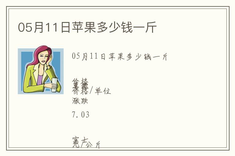 05月11日蘋果多少錢一斤