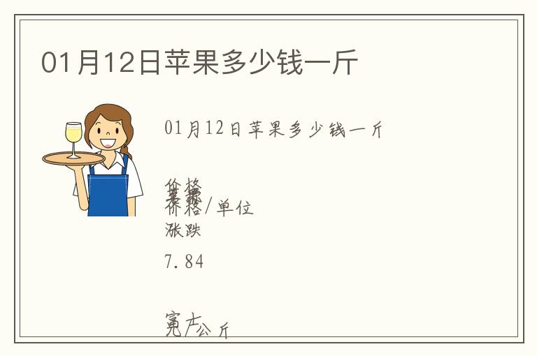 01月12日蘋果多少錢一斤