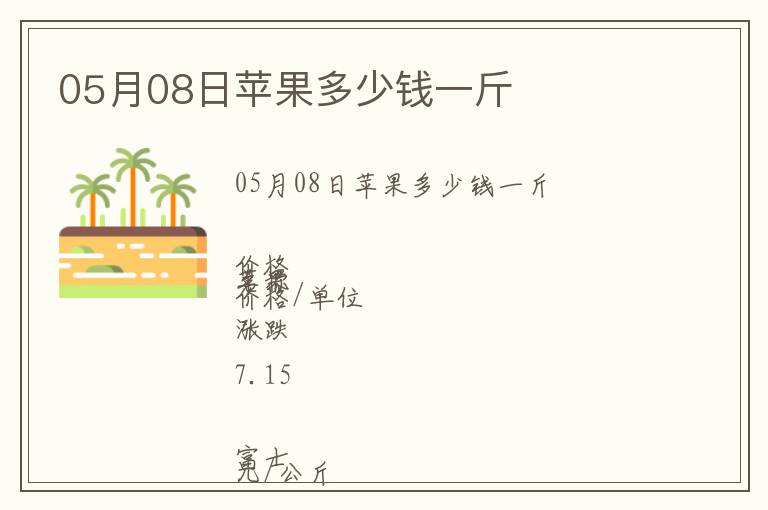05月08日蘋果多少錢一斤